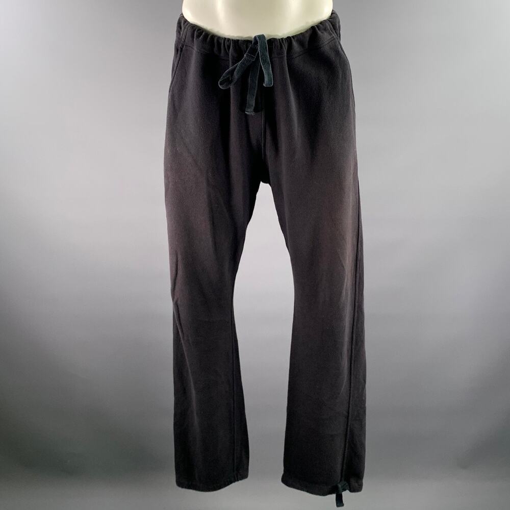 VISVIM Size S Black Washed Cotton Cashmere Sweatpants